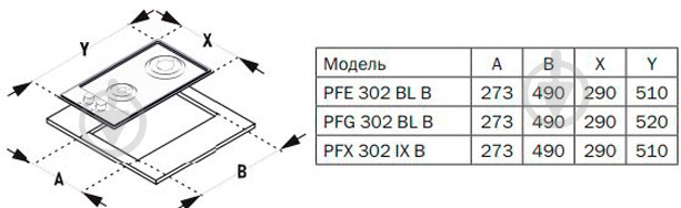 Варильна поверхня газова Pyramida PFX 302 IX H - фото 9