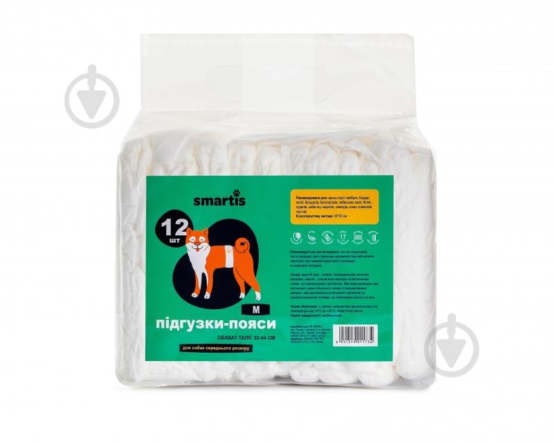 Подгузники Smartis М 12 шт. 55х20 см - фото 1