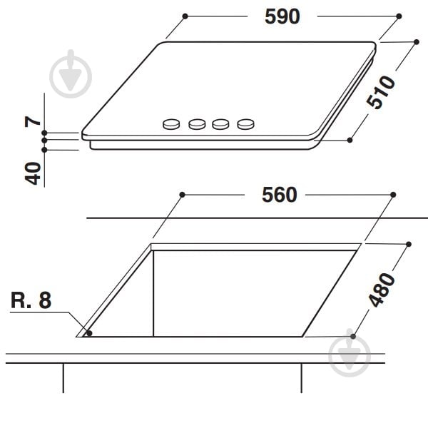 Варильна поверхня газова Pyramida PFX 453 IX H - фото 8