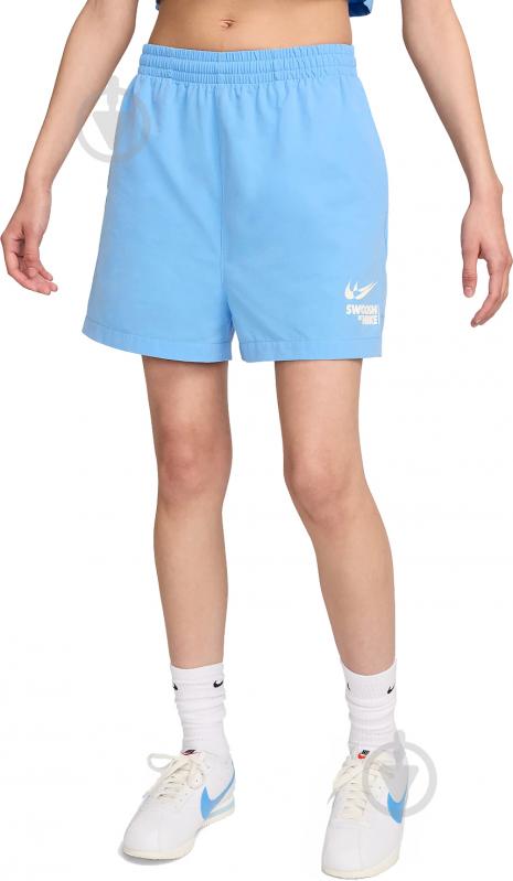 Шорты Nike W NSW WOVEN SHORT GLS HF5529-412 р. M голубой - фото 1