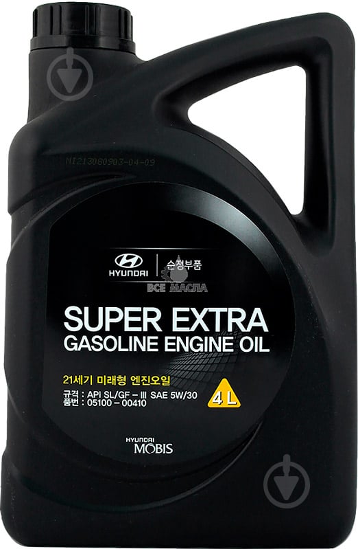 Моторне мастило Hyundai/Kia Super Extra Gasoline 5W-30 4 л (510000410) - фото 1