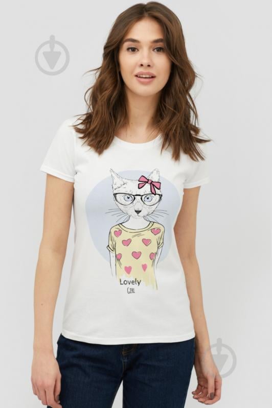 Футболка YAPPI Basic 1702155 р.S белый - фото 1