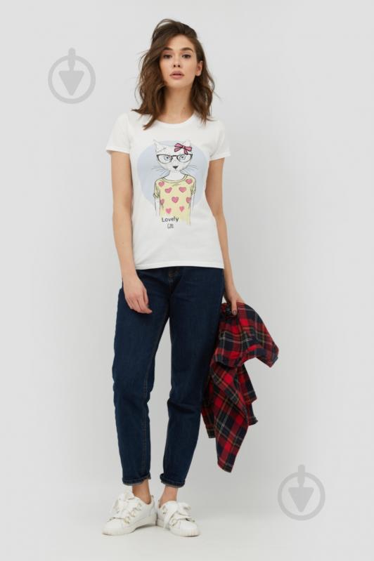 Футболка YAPPI Basic 1702155 р.S белый - фото 2