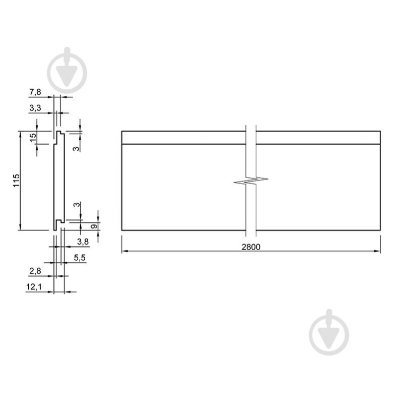 Реечная панель AGT Supramat 3019 Sahara Cream мат 18x115x2800 мм (LB2250) - фото 2