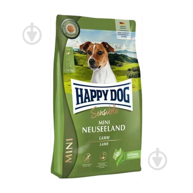 Корм сухой HappyDog Sens Mini Neuseeland с мясом ягненка и рисом 10 кг - фото 1 Корм сухой HappyDog Sens Mini Neuseeland с мясом ягненка и рисом 10 кг - фото 1
