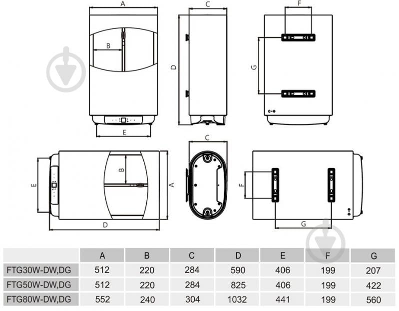 Бойлер Gorenje FTG50W-DG - фото 6