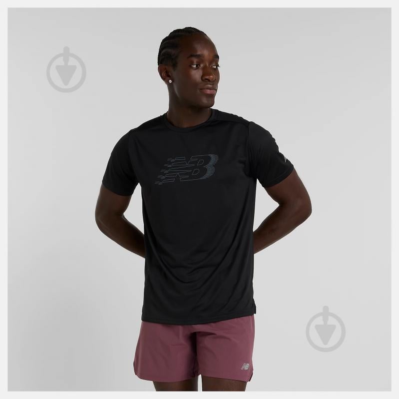 Футболка New Balance Sport Essentials Printed Run MT51206BK р.2XL черный - фото 1