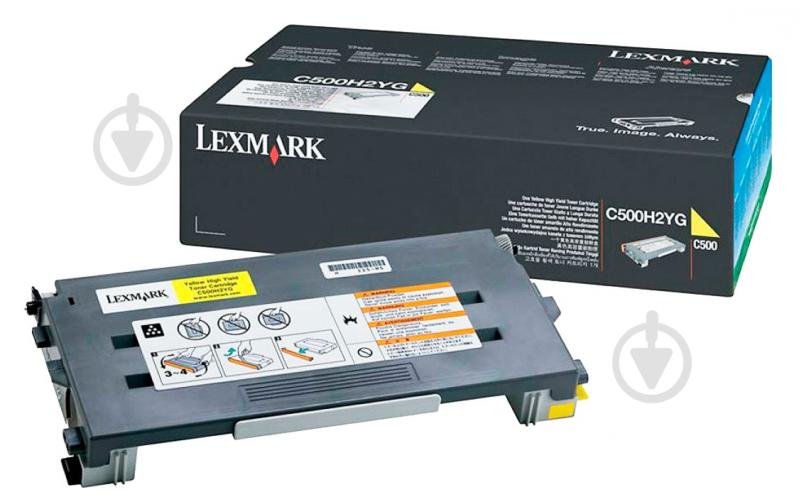 Картридж Lexmark yellow C500H2YG желтый - фото 1 Картридж Lexmark yellow C500H2YG желтый - фото 1