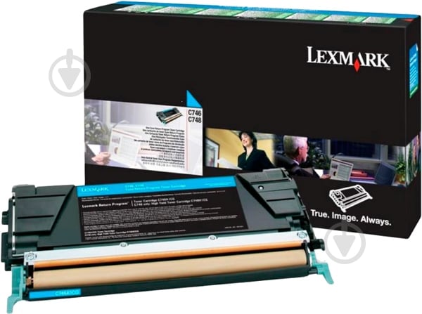 Картридж Lexmark Cyan C748H3CG голубой - фото 1 Картридж Lexmark Cyan C748H3CG голубой - фото 1