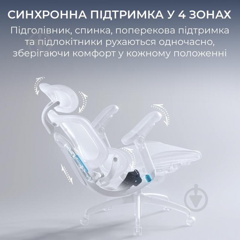 Кресло офисное Sihoo DORO C300 LITE V2 White белый - фото 10 Кресло офисное Sihoo DORO C300 LITE V2 White белый - фото 10