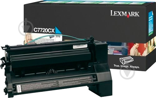 Картридж Lexmark Cyan C7720CX голубой - фото 1 Картридж Lexmark Cyan C7720CX голубой - фото 1