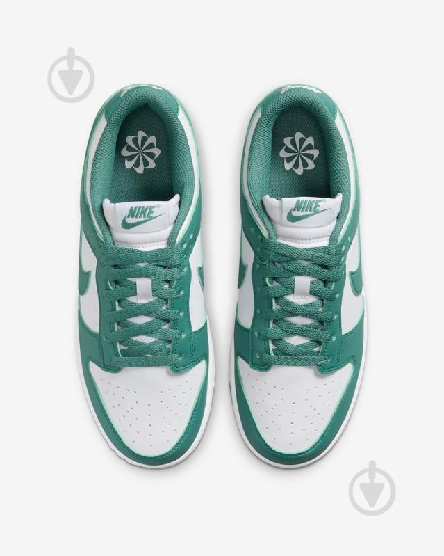 Кроссовки женские демисезонные Nike Dunk Low DD1873-107 р.37,5 бело-зеленые - фото 5