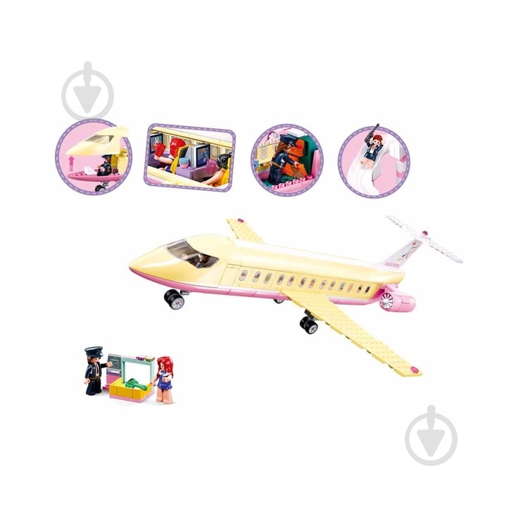 Конструктор Sluban Girls Dream Самолет M38-B1166 - фото 3 Конструктор Sluban Girls Dream Самолет M38-B1166 - фото 3