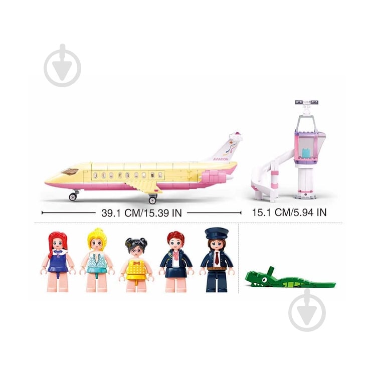 Конструктор Sluban Girls Dream Самолет M38-B1166 - фото 5 Конструктор Sluban Girls Dream Самолет M38-B1166 - фото 5