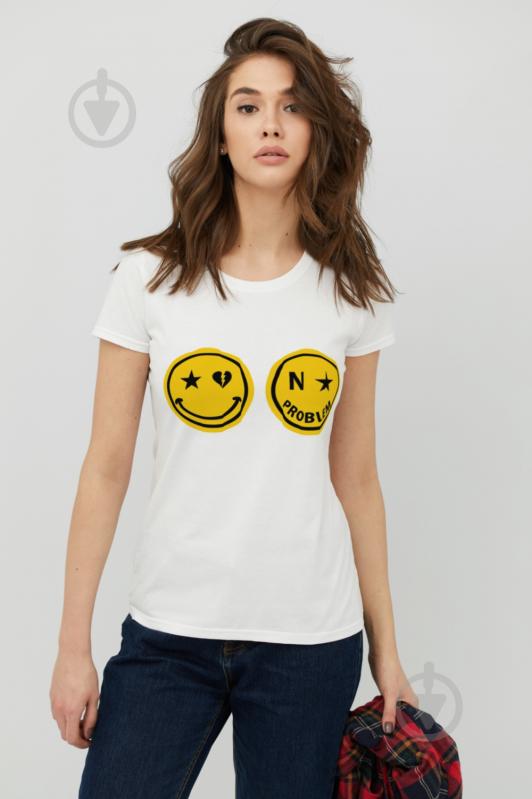 Футболка YAPPI Basic 1702219 р.M белый - фото 1