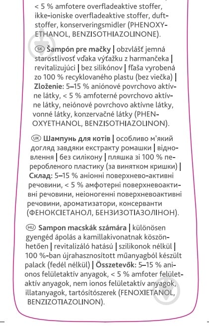 Шампунь Trixie 250 мл для котів - фото 2 Шампунь Trixie 250 мл для котів - фото 2