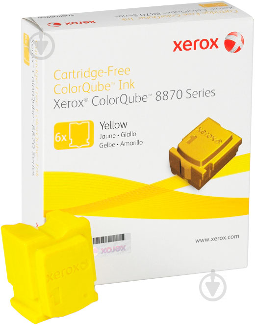 Брикети твердочорнильні Xerox Yellow 108R00960 жовтий - фото 1