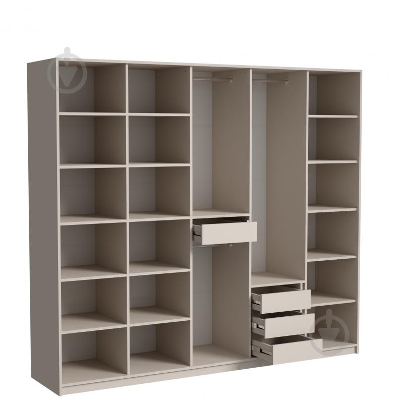 Шкаф Luxe Studio Loom 2476 2200х2476х564 мм светло-серый / светло-серый - фото 2 Шкаф Luxe Studio Loom 2476 2200х2476х564 мм светло-серый / светло-серый - фото 2