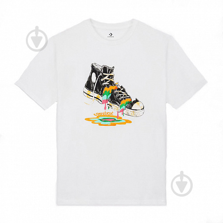 Футболка Converse Melting Chuck Graphic Classic Tee 10024033-102 р.XL білий - фото 1