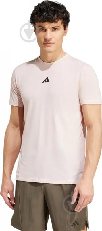 Футболка Adidas Designed for Training Workout IX9149 р.S бежевый - фото 1