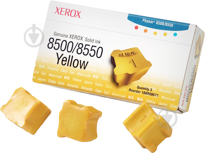 Брикети твердочорнильні Xerox Yellow 108R00671 жовтий - фото 2