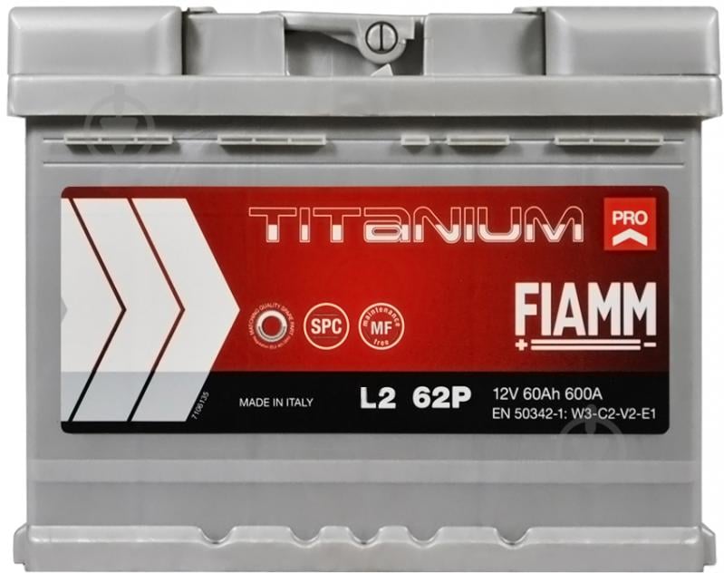 Аккумулятор автомобильный Fiamm Titanium Pro 60Ah 600A 12V «+» справа - фото 1