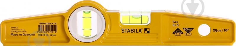Уровень 25 см Stabila Type 81S 2501 - фото 1 Уровень 25 см Stabila Type 81S 2501 - фото 1
