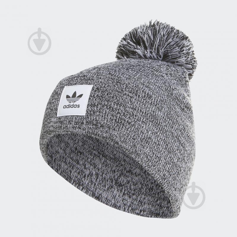 Шапка Adidas melange bobble ED8031 р.one size черный - фото 1