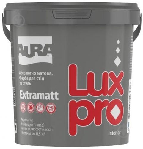 Фарба інтер'єрна акрилатна Aura® Luxpro Extramatt глибокий мат білий 0,95 л 1,33 кг - фото 1