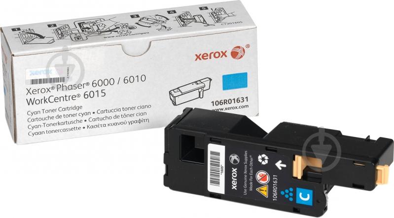 Тонер-картридж Xerox голубой 106R01631 - фото 1 Тонер-картридж Xerox голубой 106R01631 - фото 1