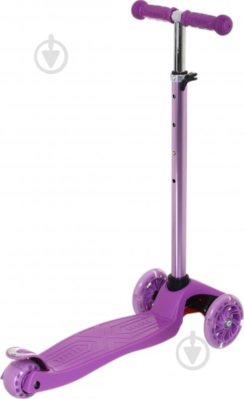 Самокат MaxxPro kids дитячий 3-колісний LS306C/maxi фіолетовий - фото 6