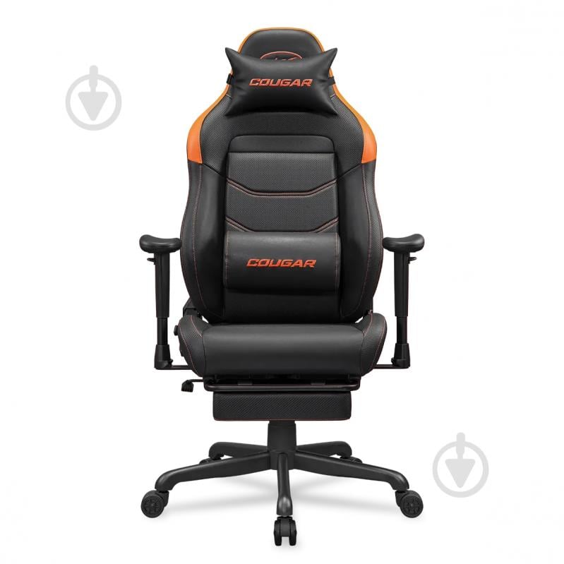 Кресло игровое Cougar EXPLORE NEO, дышащая экокожа черно-оранжевый - фото 1