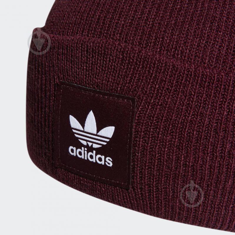 Шапка Adidas Ac Cuff Knit ED8714 р.L бордовый - фото 2