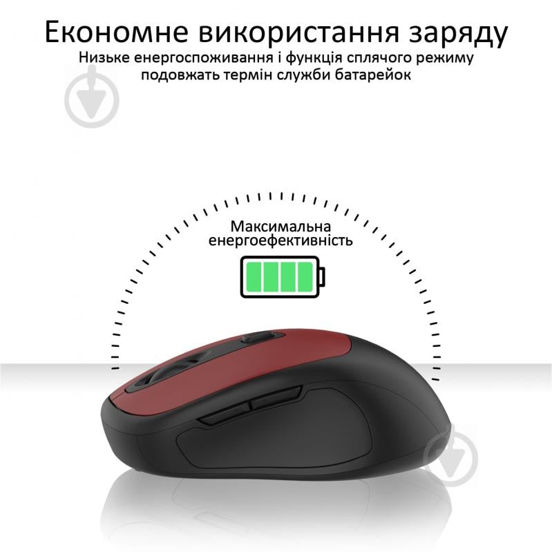 Мышка Promate Clix-9 Wireless Red red (clix-9.red) - фото 5