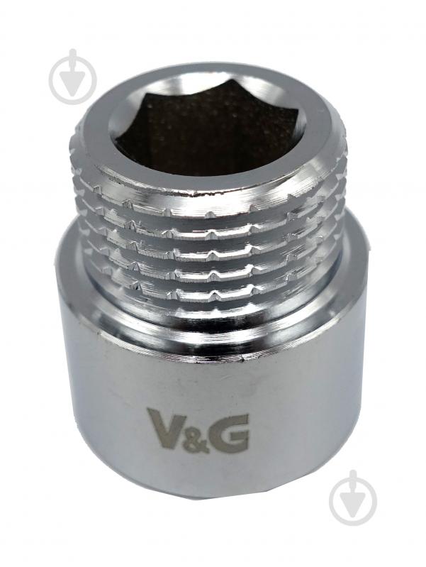 Подовжувач ВЗ V&G VALOGIN 1"x15 мм хромований VG-210126 - фото 1