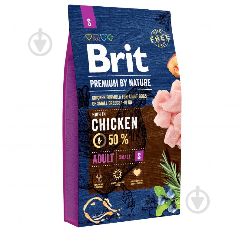 Корм сухий для собак для малих порід Brit Premium вагою 1-10 кг курка 8 кг - фото 1