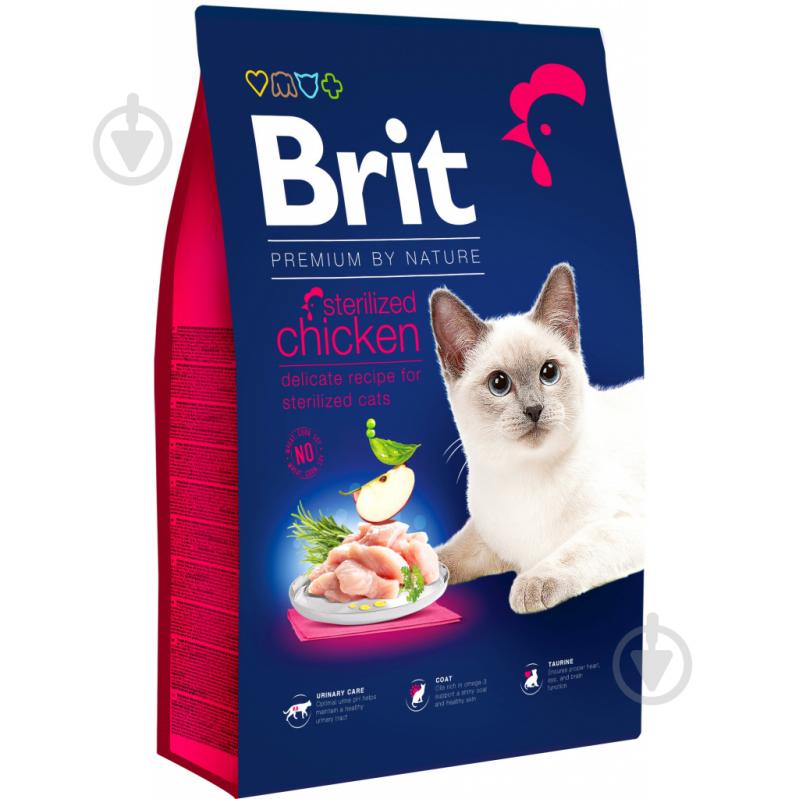 Корм сухий для котів Brit Premium Корм Brit Premium для стерилізованих котів, курка, 8кг 8 кг - фото 2