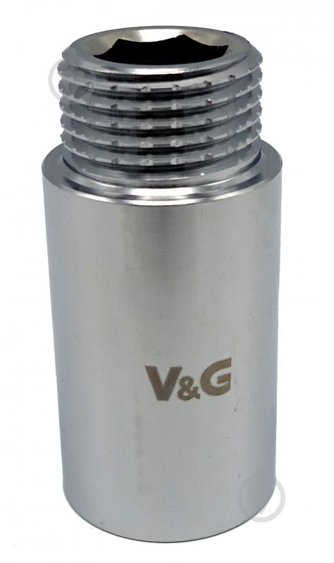 Удлинитель ВН V&G VALOGIN 1"x40 мм хромированный VG-210130 - фото 1