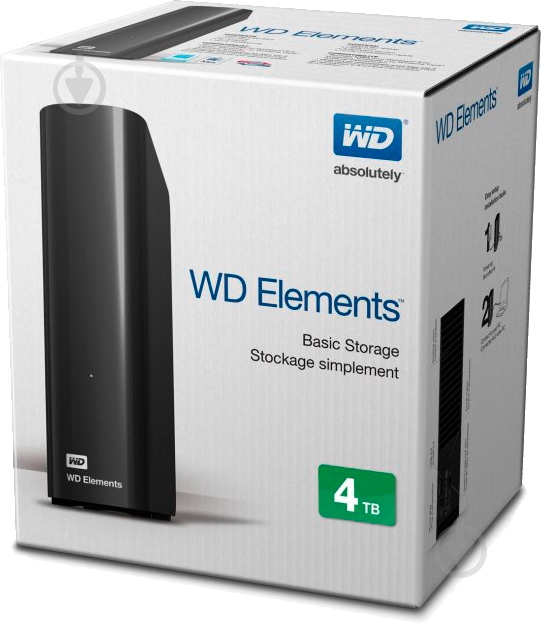 Внешний жесткий диск Western Digital Elements Desktop WDBWLG0040HBK-EESN 4 ТБ 3,5" USB 2.0USB 3.0 (WDBWLG0040HBK-EESN) black - фото 4