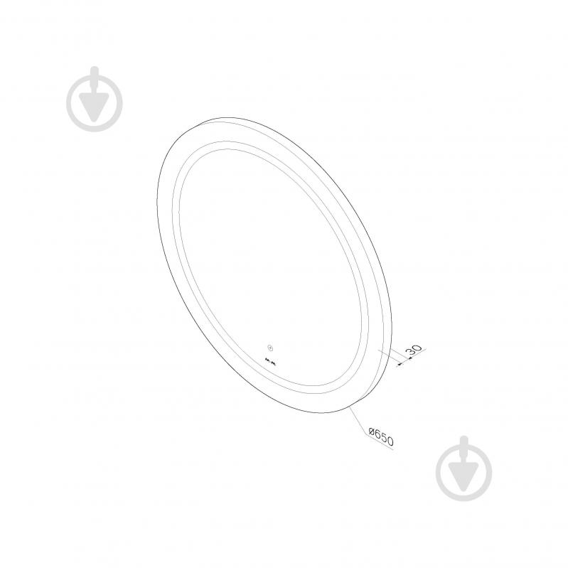 Дзеркало з вбудованим підсвічуванням AM.PM ІЧ-сенсором 65 см X-Joy M85AMOX0651WG38 - фото 3