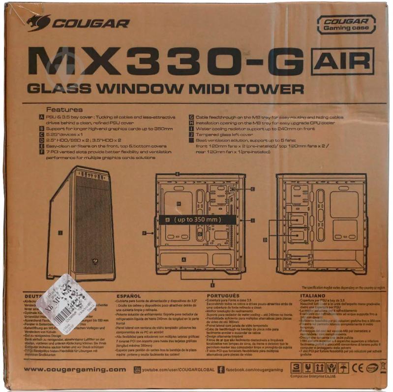 Корпус Cougar MX330-G Air Black (MX330-G Air) - фото 37