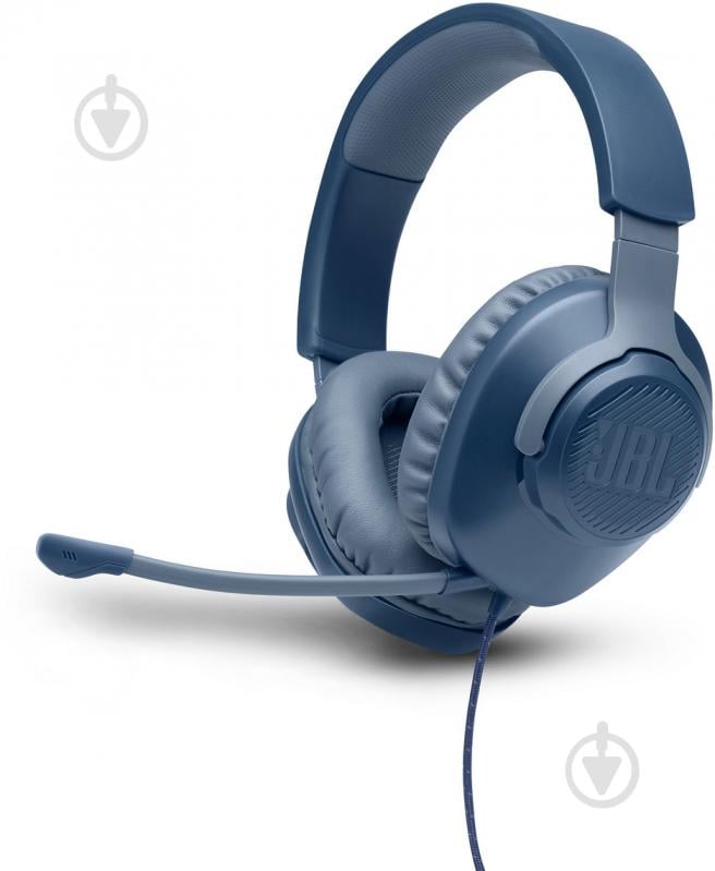 Гарнитура игровая JBL Quantum 100 blue (JBLQUANTUM100BLU) - фото 1