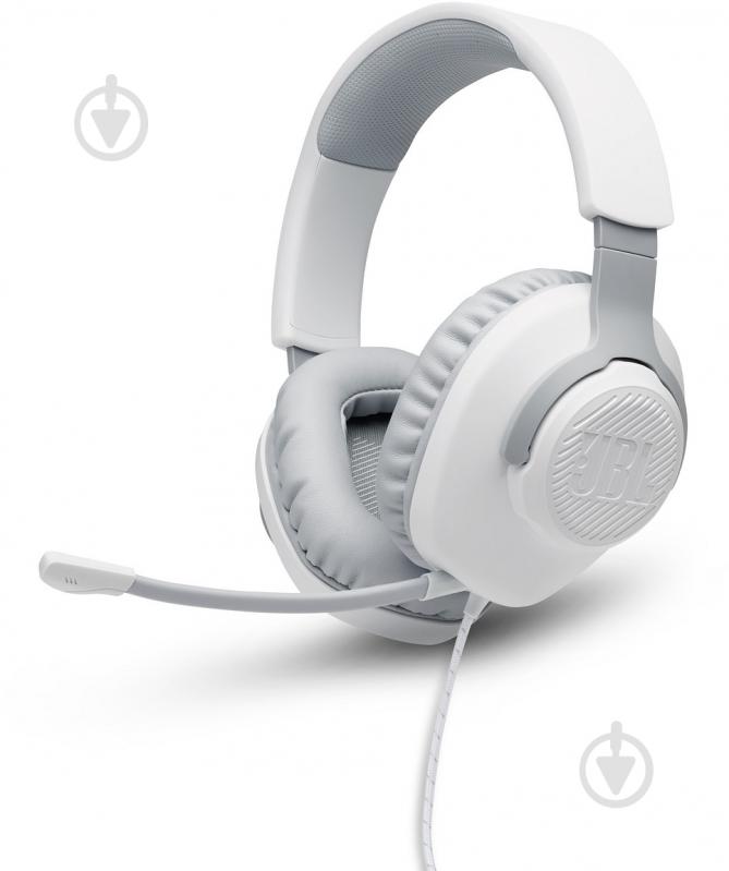 Гарнитура игровая JBL Quantum 100 white (JBLQUANTUM100WHT) - фото 1