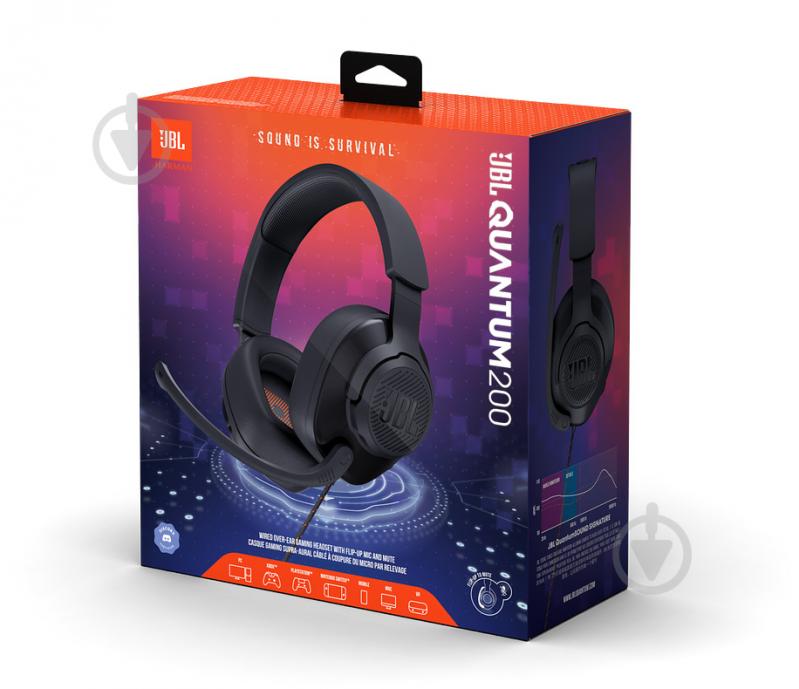 Гарнитура игровая JBL Quantum 200 black (JBLQUANTUM200BLK) - фото 25