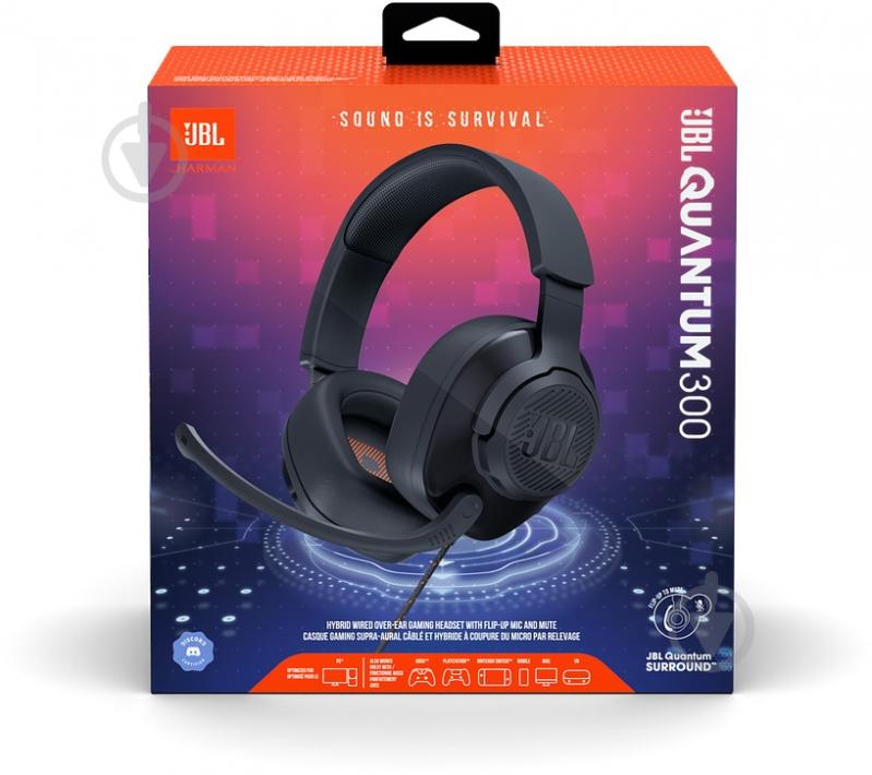 Гарнитура игровая JBL Quantum 300 black (JBLQUANTUM300BLK) - фото 23