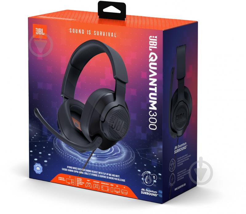 Гарнитура игровая JBL Quantum 300 black (JBLQUANTUM300BLK) - фото 25