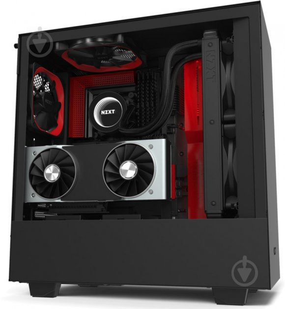 Корпус NZXT H510i Matte Black/Red - фото 17