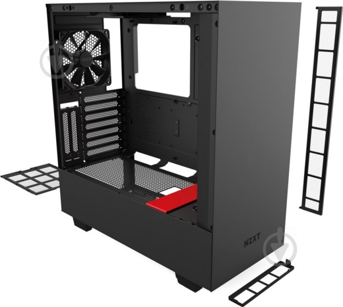 Корпус NZXT H510i Matte Black/Red - фото 8