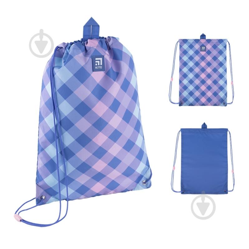 Сумка-мешок KITE для обуви Purple Chequer - фото 1