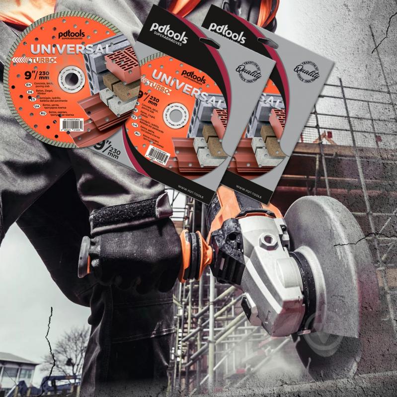 Диск алмазный отрезной PDT Turbo UNIVERSAL 230x2,6x22,2 810600TUNVu - фото 4 Диск алмазный отрезной PDT Turbo UNIVERSAL 230x2,6x22,2 810600TUNVu - фото 4